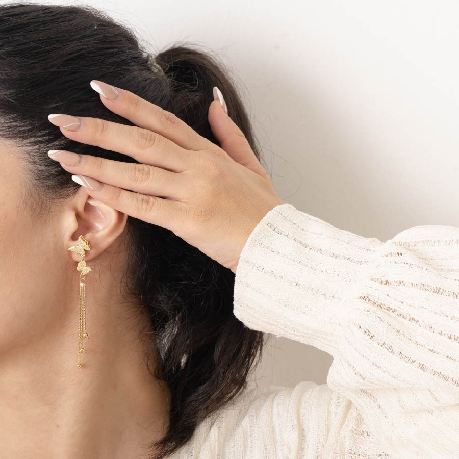 3D Butterfly with 3 Tails Earrings