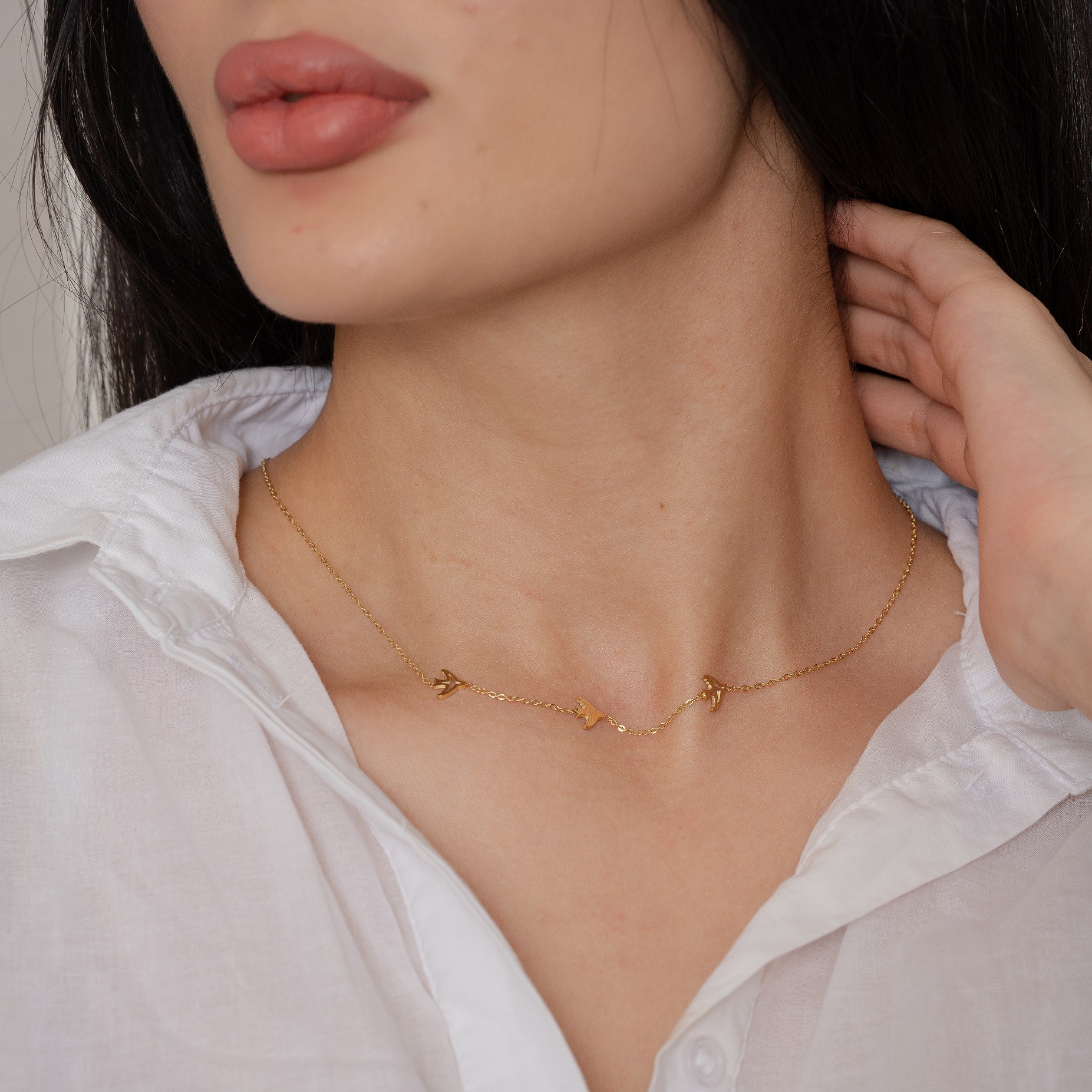 3 Small Birds Necklace