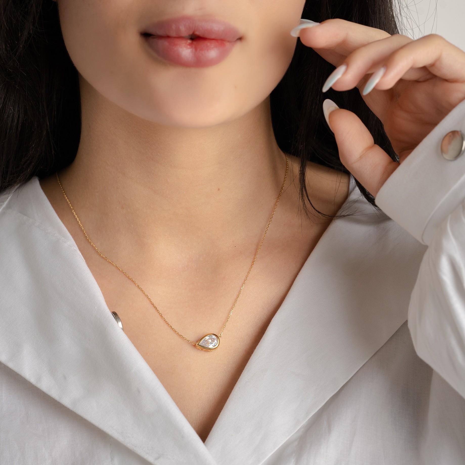 OS - Carre Cutting Shape Necklace