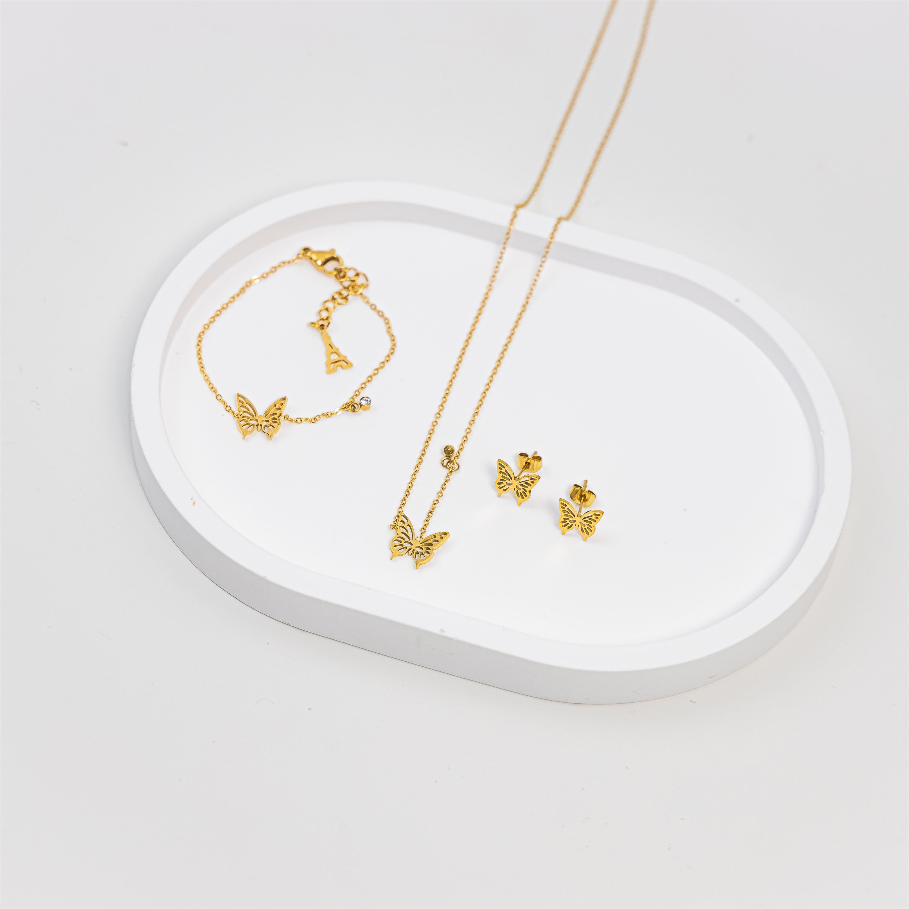 Semi Set - Butterfly w Stud