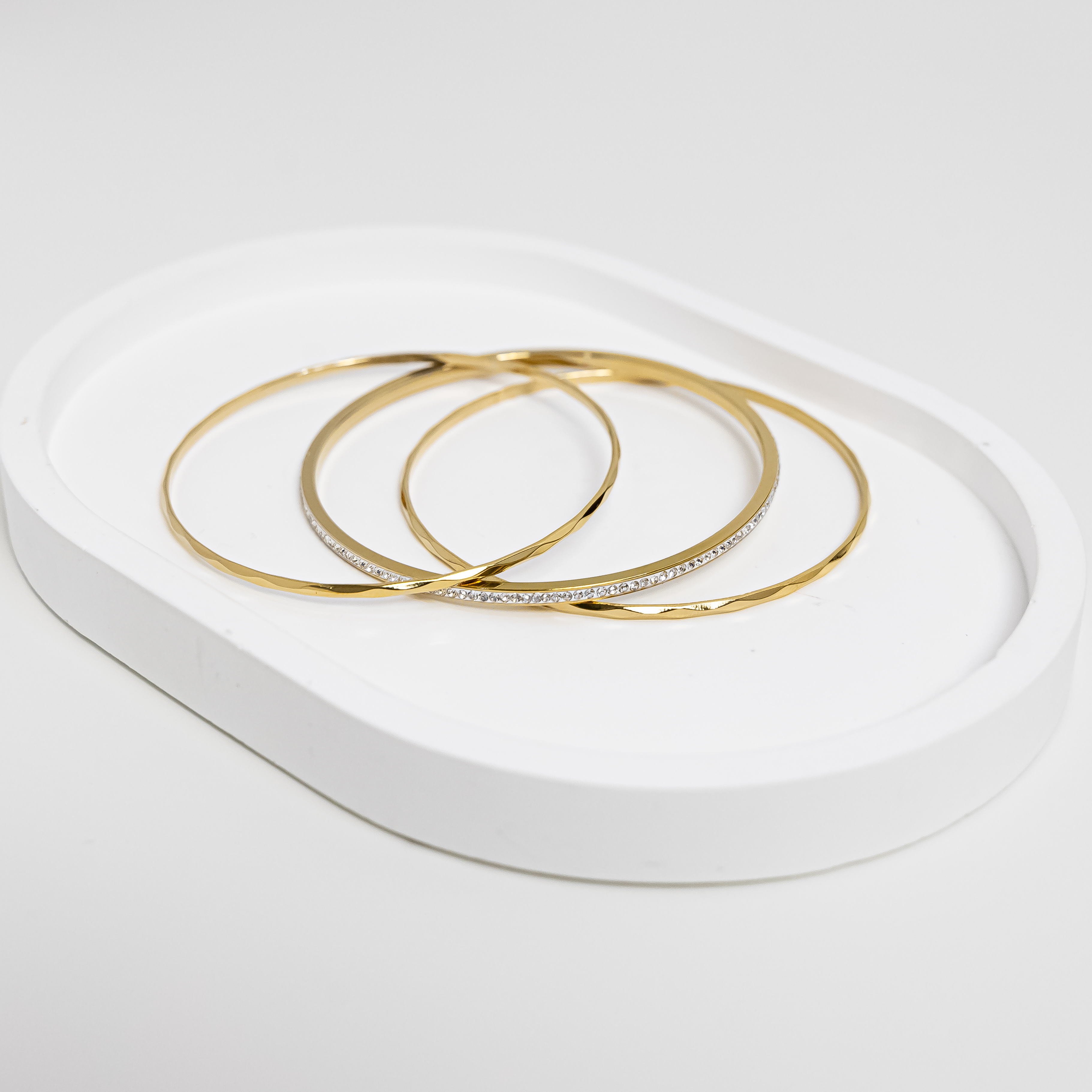 3pcs Rhinestone w Rhombus  bangles