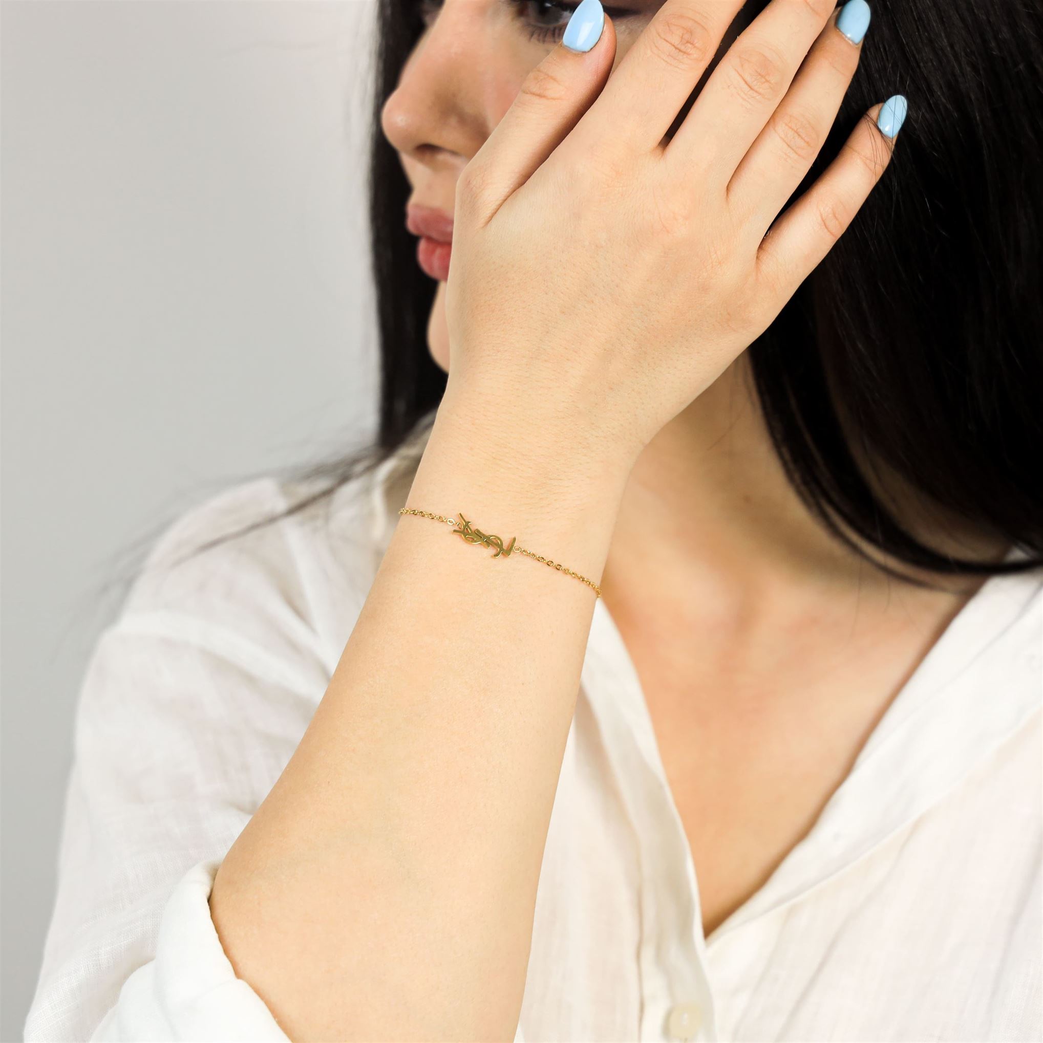 YSL - logo Text bracelet