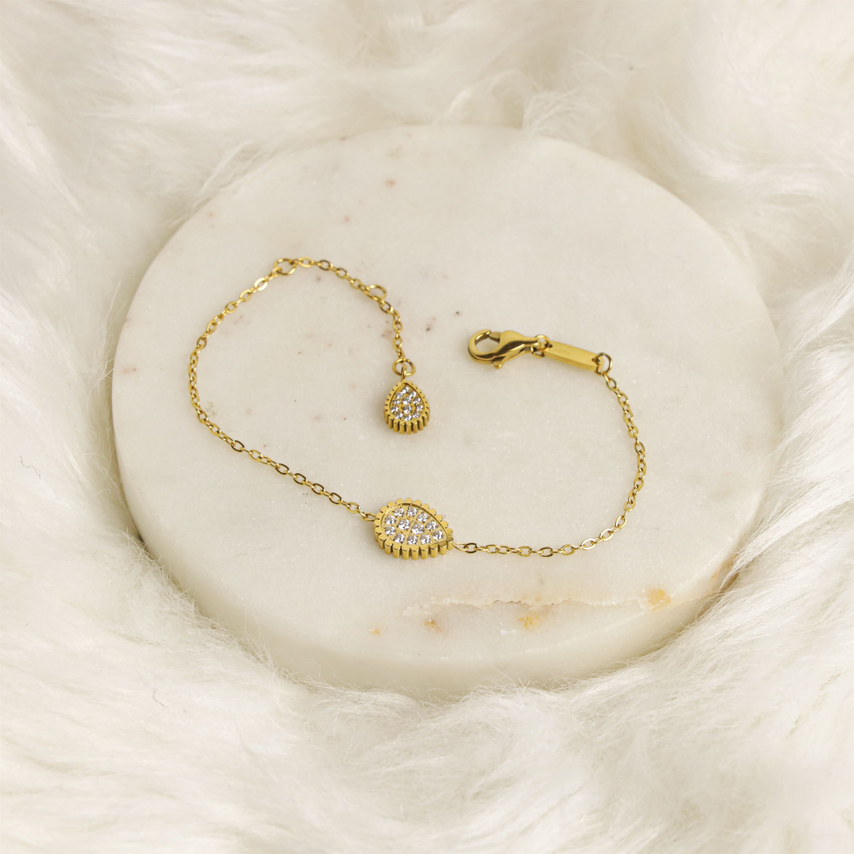 BO - Single Side full stone Drop Bracelet