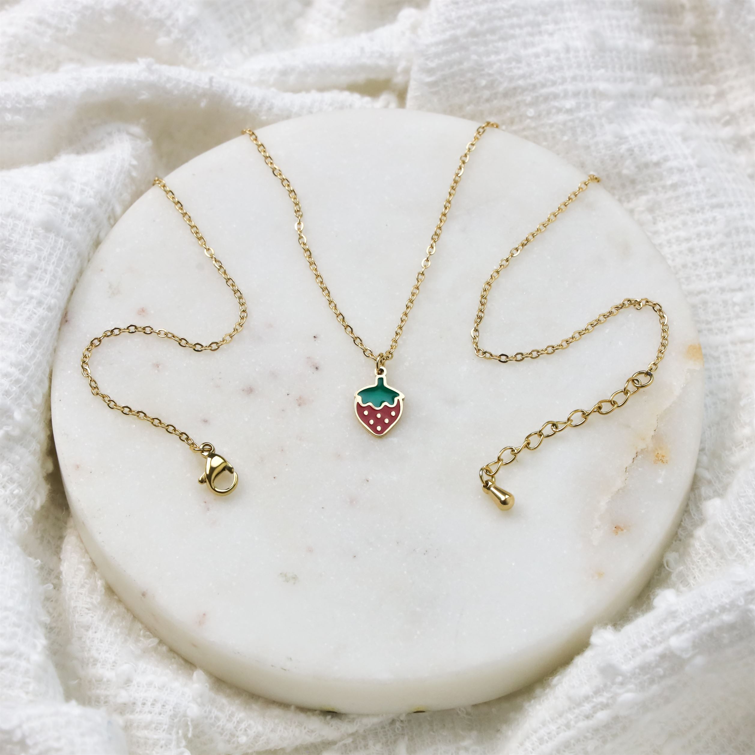 strawberry pendant necklace