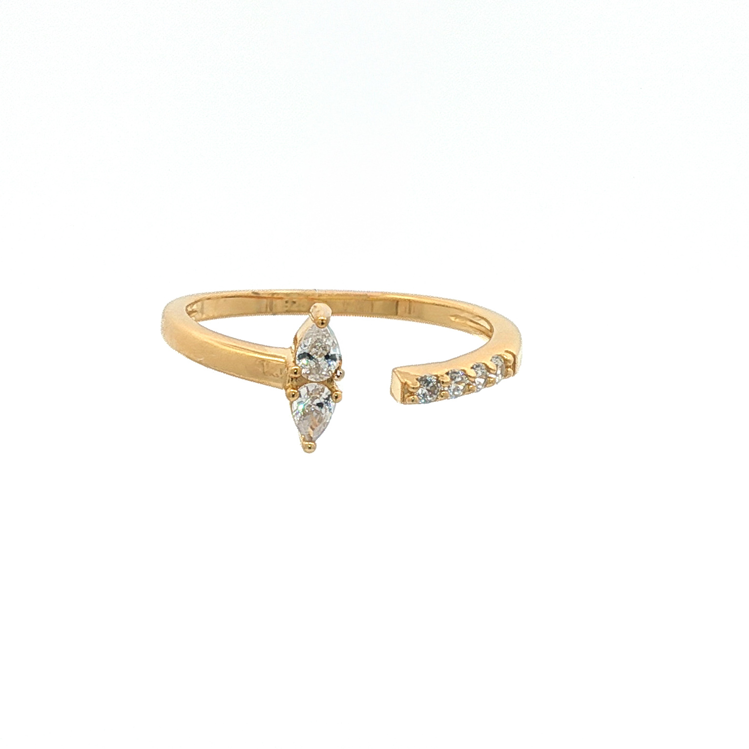 OS Mini - pave Diamond Open Ring