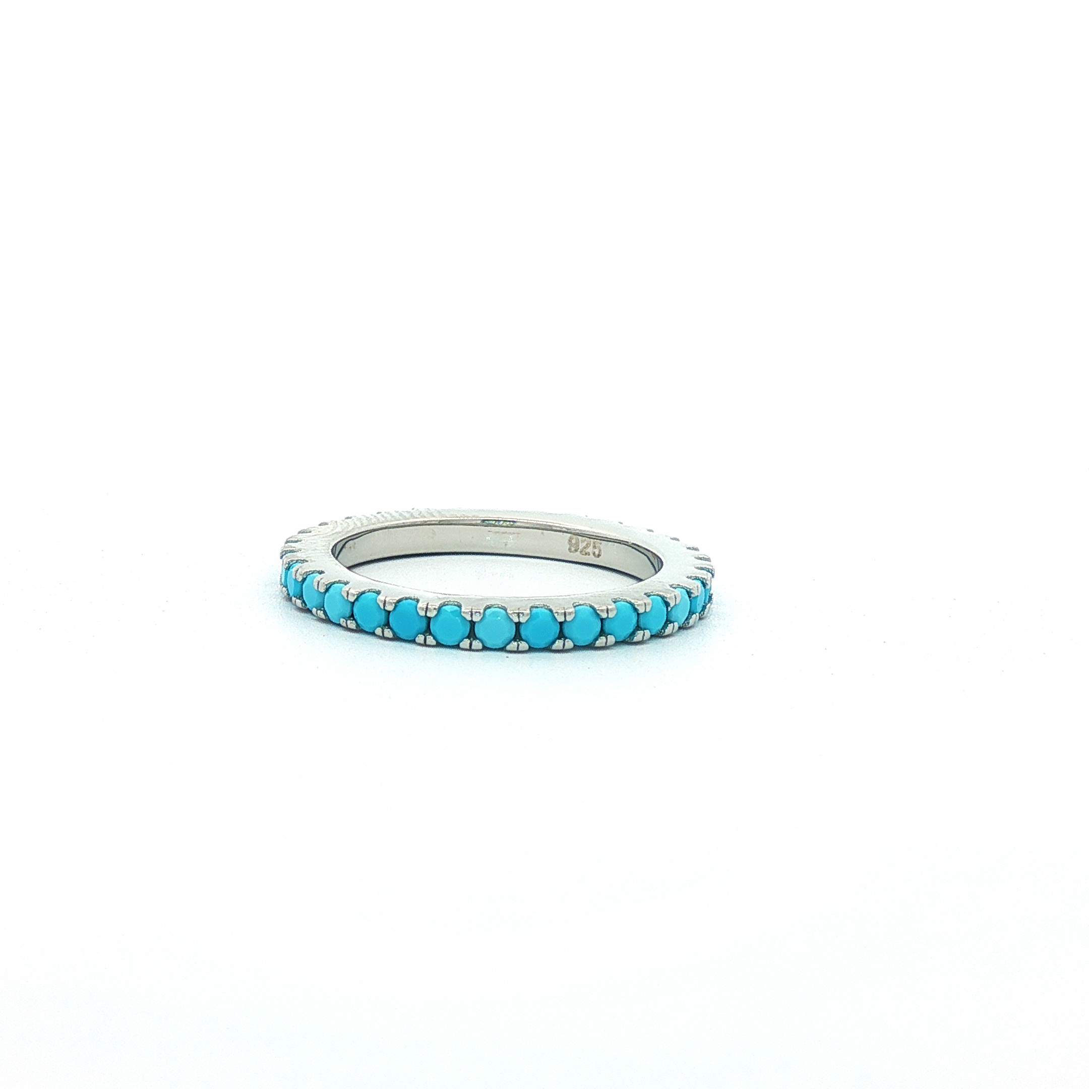 OS - Full Colored Stone Eternity Band Ring