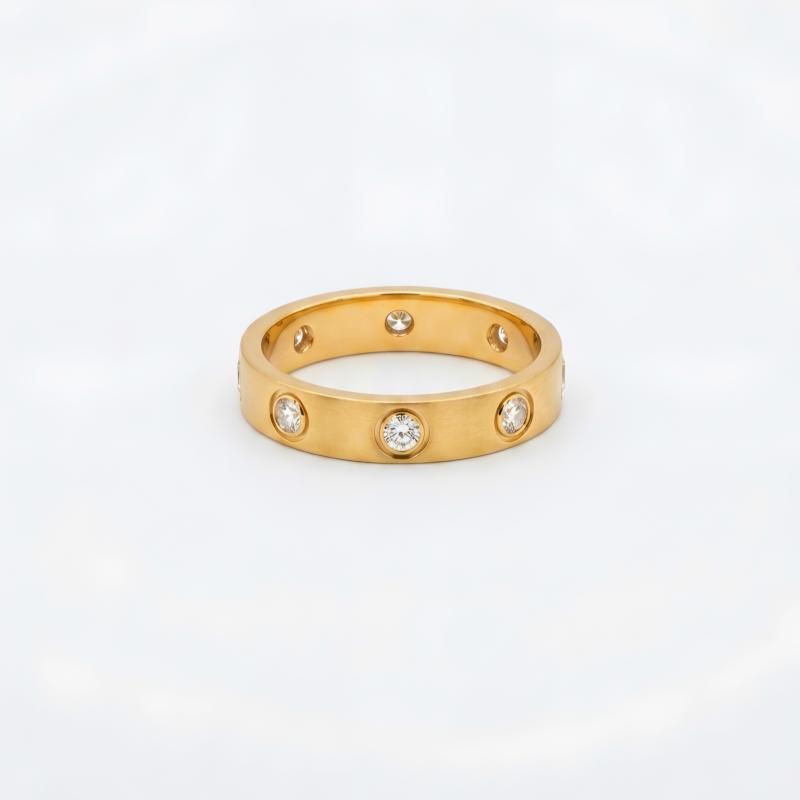 خاتم حب مرصع بحجر