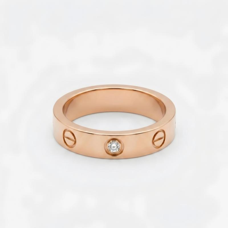 خاتم حب مرصع بحجر بديل