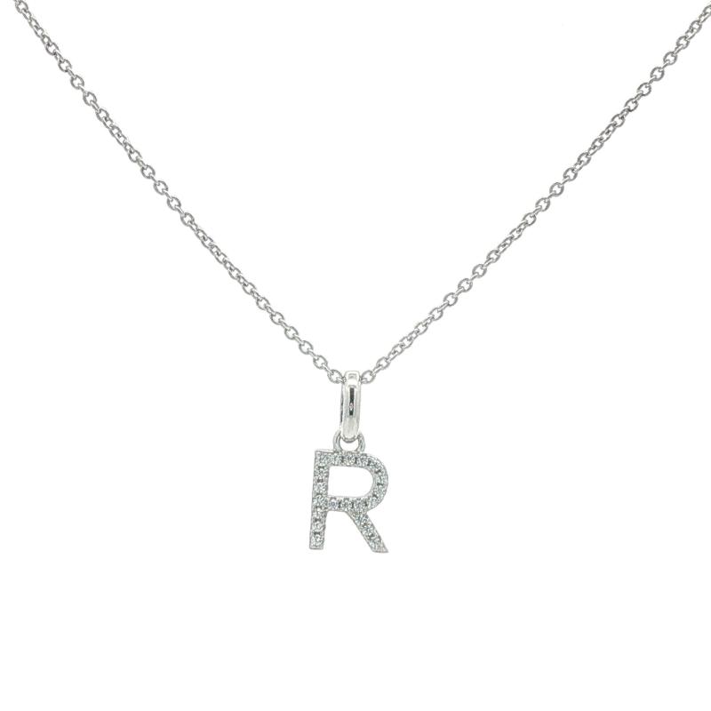 قلادة الحرف الإنجليزي الناعم – فضة أصلية 