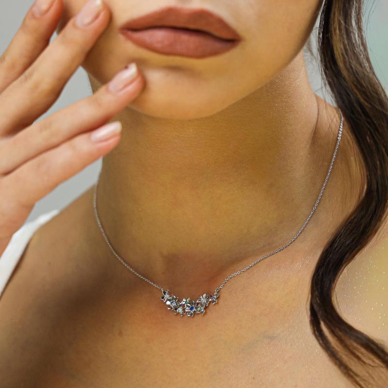 قلادة بستان البريق – فضة أصلية 