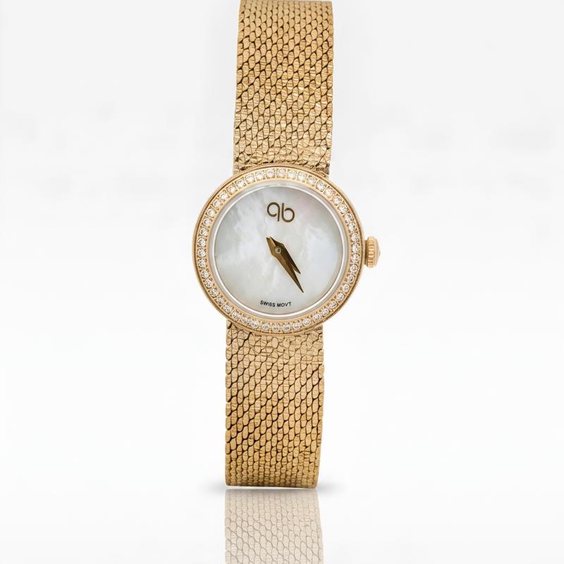 ساعة باريس بوتيك  بحبات كريستال 