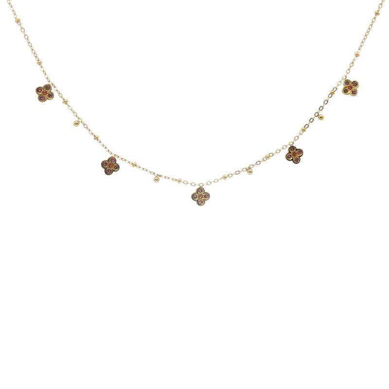 تشوكر زهرة مزهرة بخمس أحجار