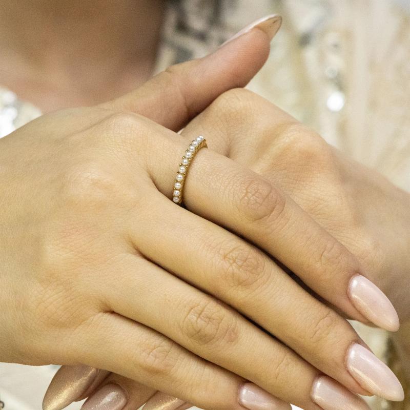 خاتم 11 لؤلؤة صغيرة