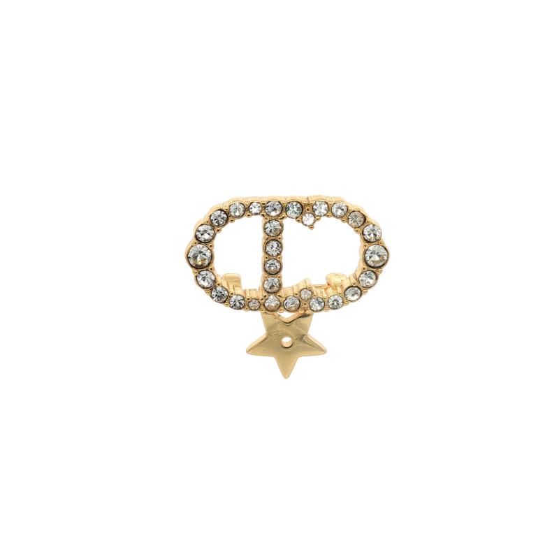 شعار مرصع بالكامل بالأحجار مع بروش نجمة