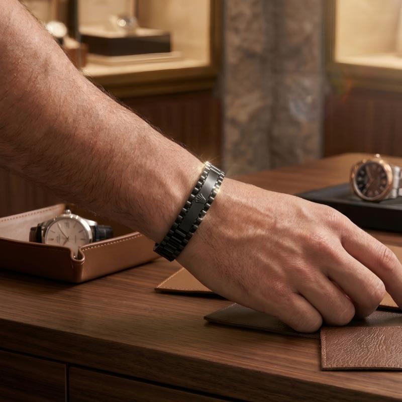 سوار ساعة بسلسلة بشعار FM