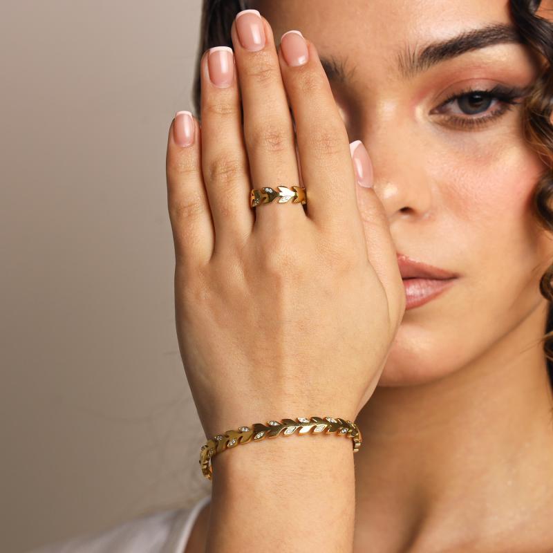 شيفرون بأحجار متناوبة