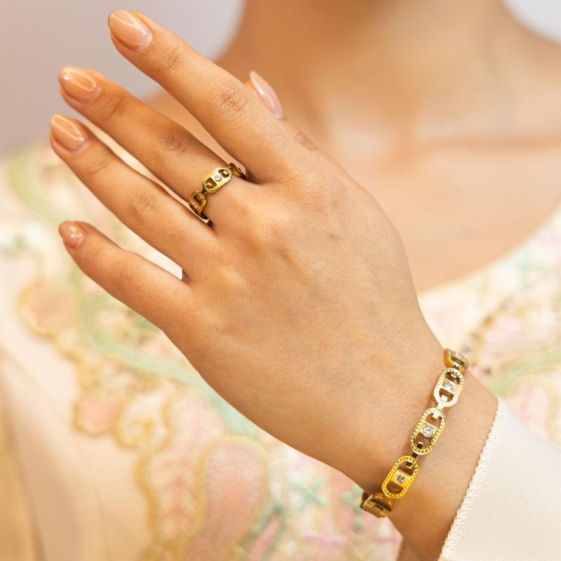 وصلات كبسولية مطفأة بأحجار مرصعة