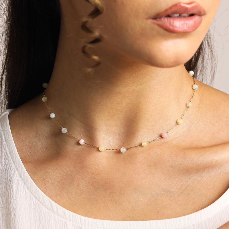 تشوكر بسلسلة خرز متعدد الألوان