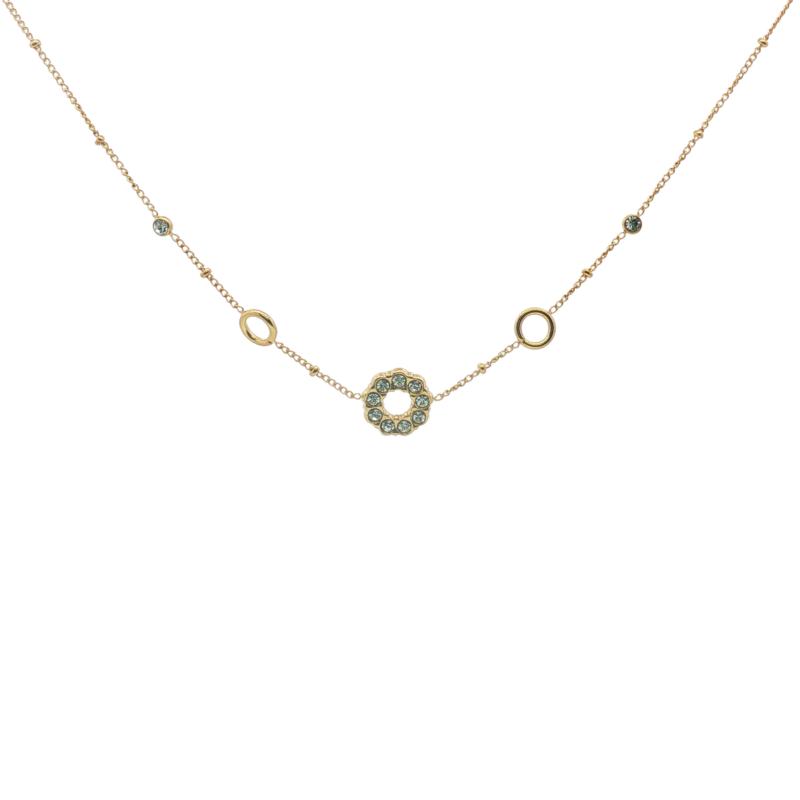 تشوكر حلقة دائرية مفتوحة مع هالة كريستالية