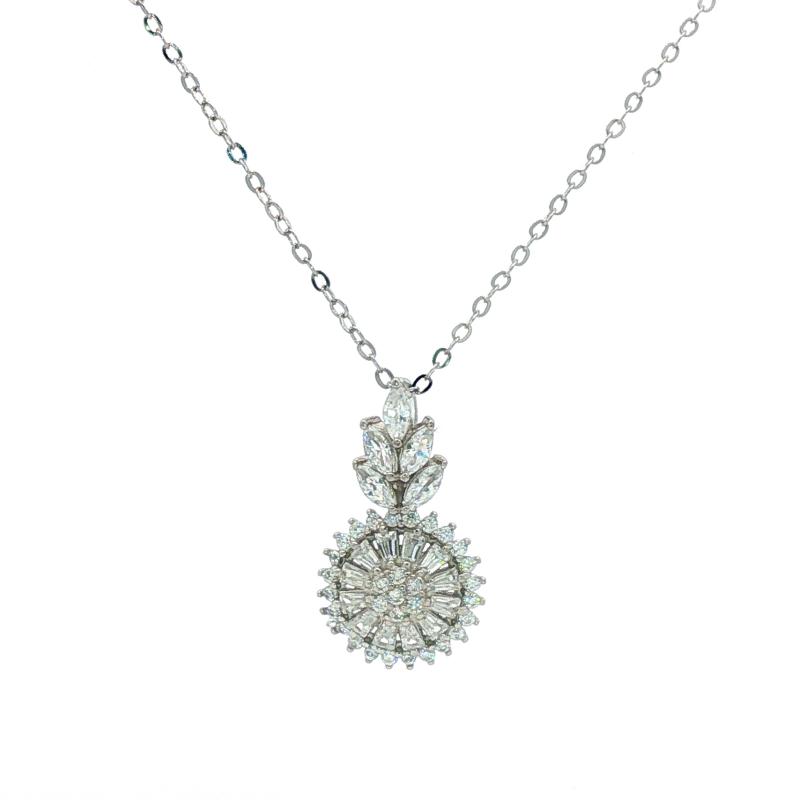 قلادة زهرة عباد الشمس (فضة أصلية)