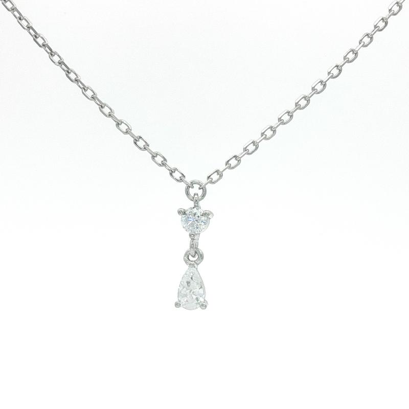 قلادة حجر كريستال بشكل قطرة ماء (فضة أصلية)