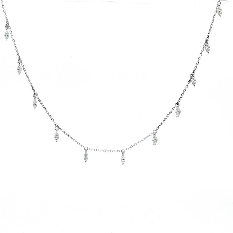 عقد الأحجار المدببة – فضة أصلية