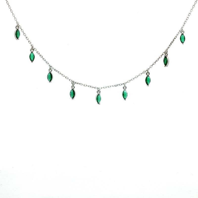 عقد الماركيز الملوّن الناعم – فضة أصلية