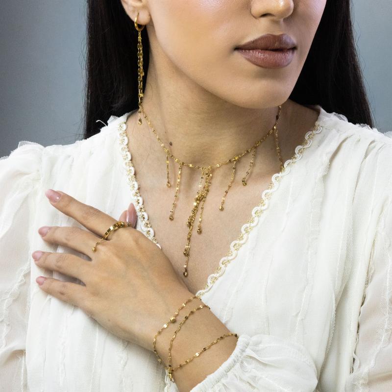 طقم سلاسل الخرز المتدلية