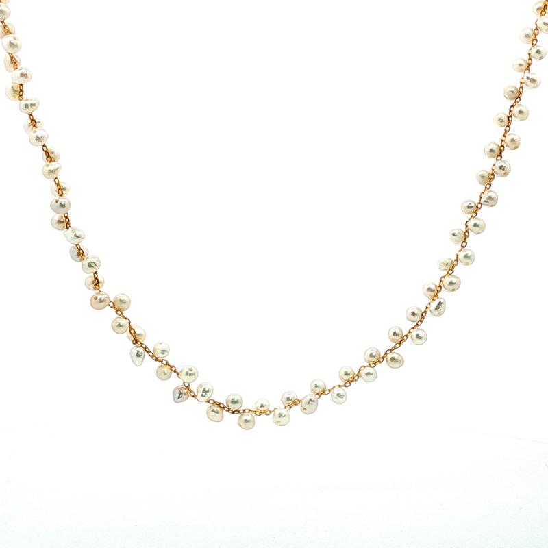 عقد اللؤلؤ الكامل – فضة أصلية