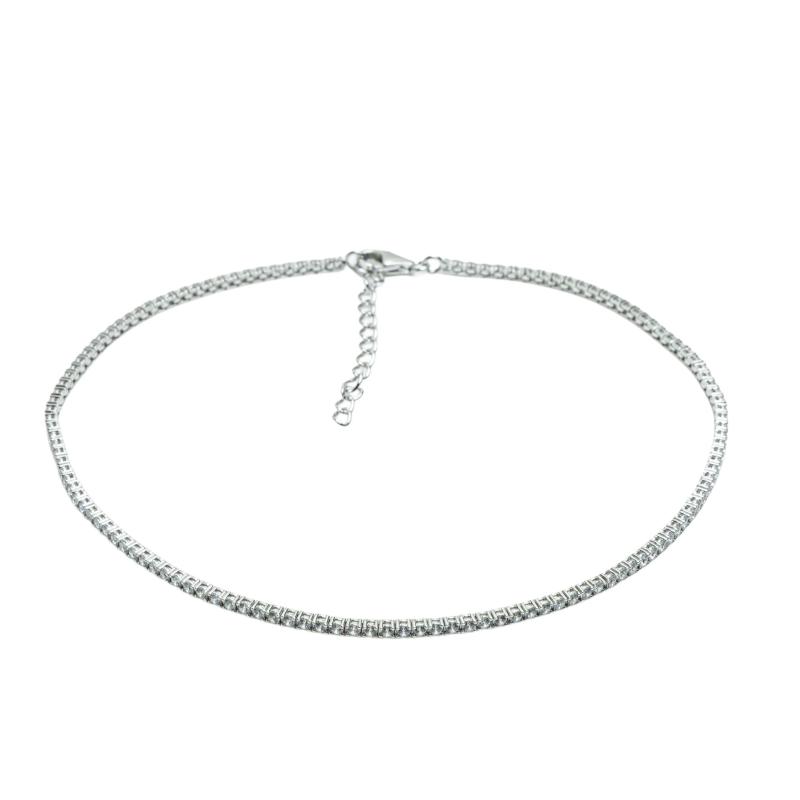 عقد الأحجار المتألقة الصغيرة – فضة أصلية