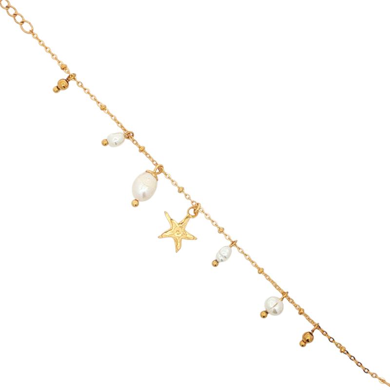 ميني - لآلئ مياه عذبة مع نجمة بحر