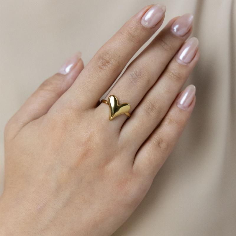 خاتم قلب مدبّب (مقاس حر)