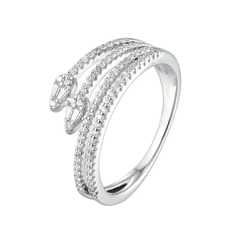 خاتم فضة أصلي بتصميم ثعبان مزدوج ملتف