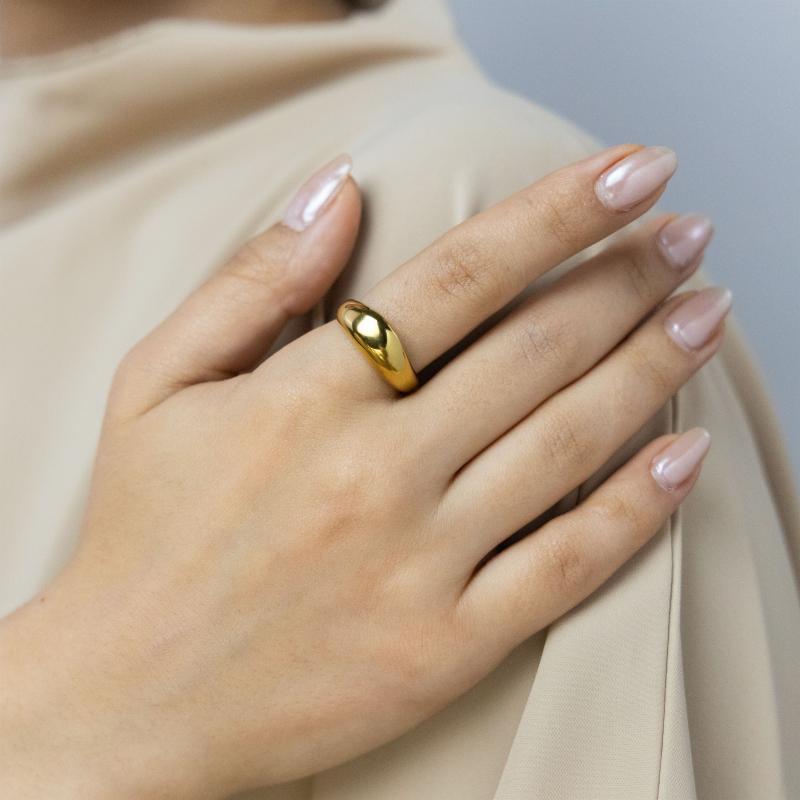 خاتم قبّة مصقول (مقاس حر)