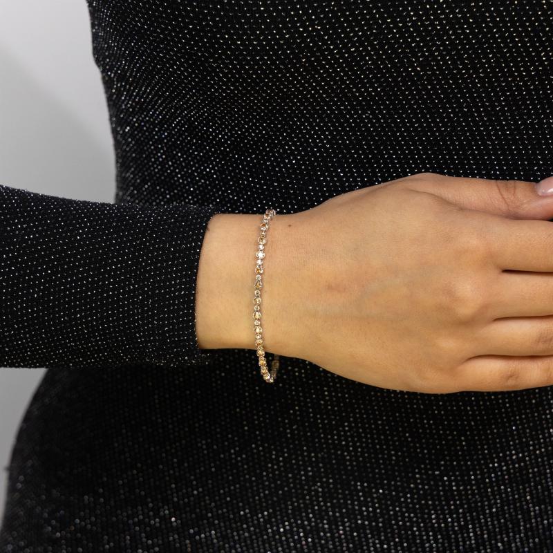 سوار أحجار متناوبة  – فضة أصلية 