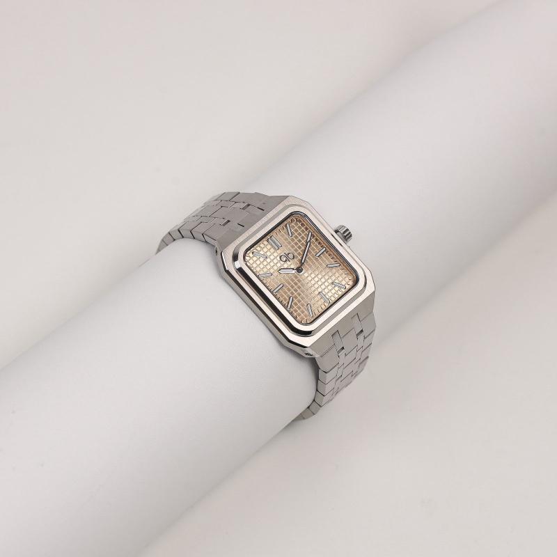 ساعة رجالية مستطيلة PB مع ألوان (خوخي)