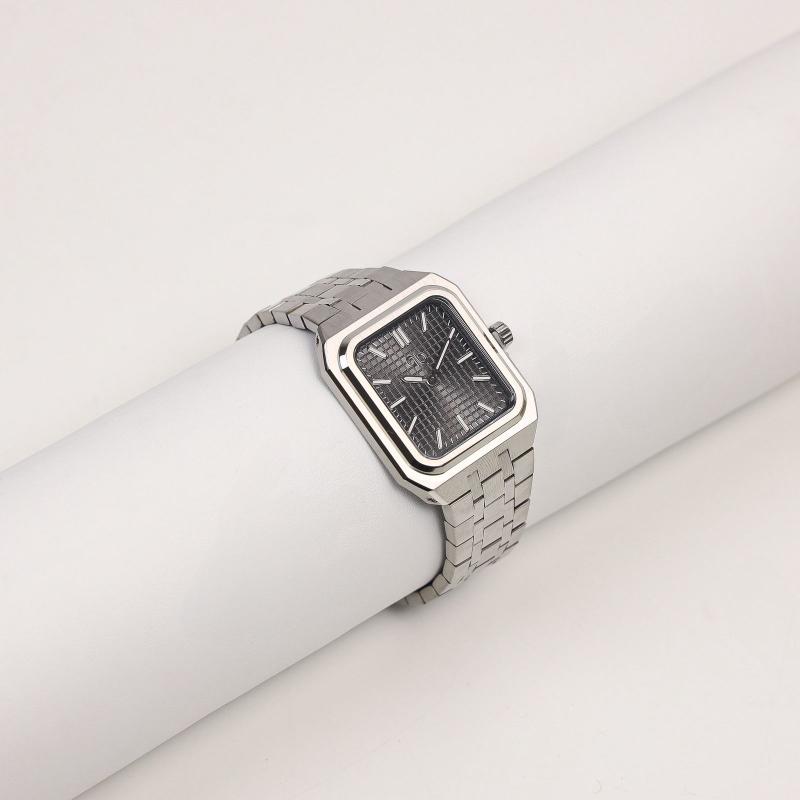 ساعة رجالية مستطيلة PB مع ألوان (رمادي غرافيتي)