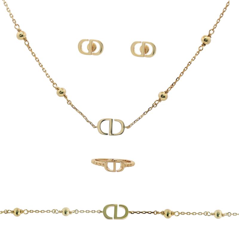 C&D - نص الشعار مع خرز لامع