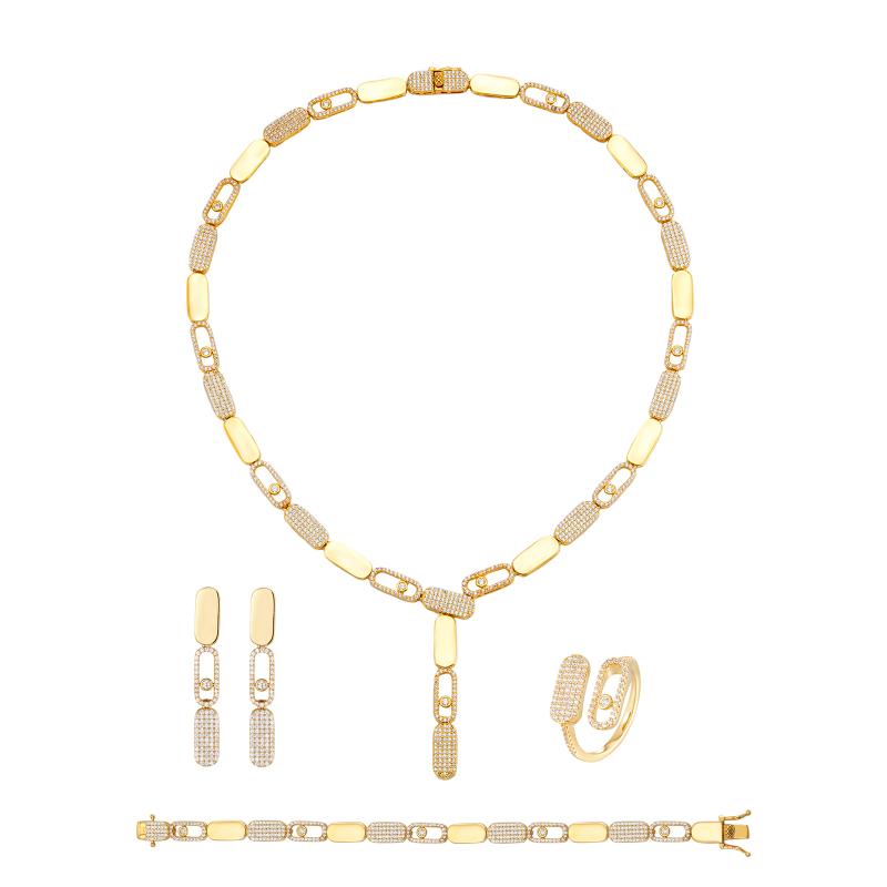 طقم فضي كامل