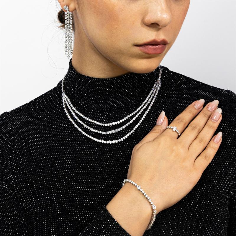 طقم فضي كامل