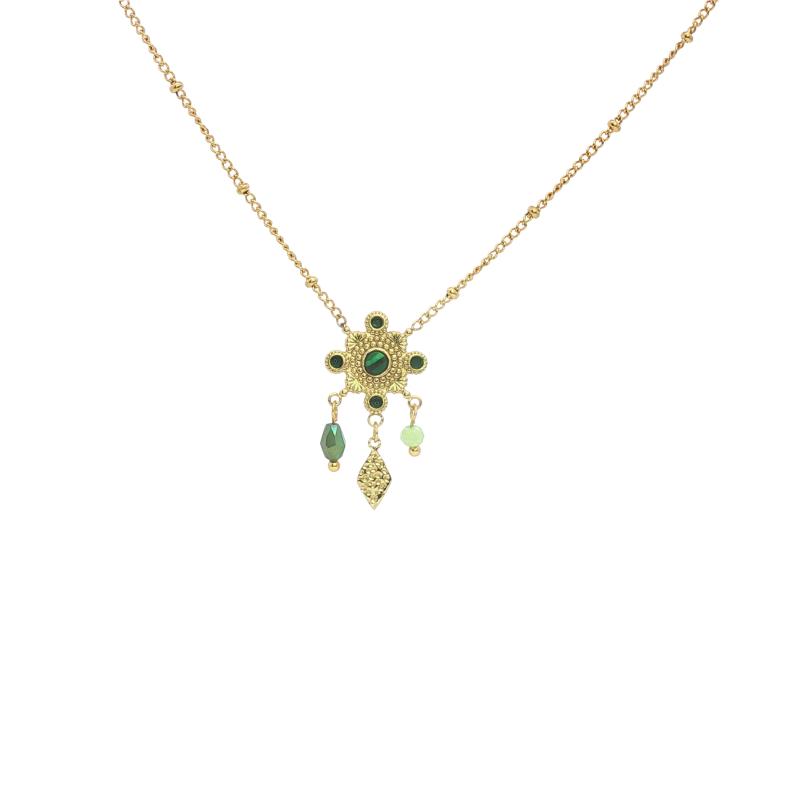 قلادة قلادة عتيقة الطراز مع ورقة