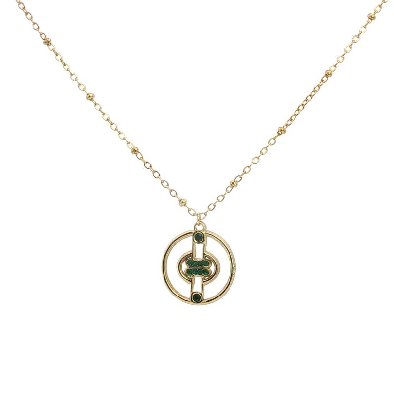 قلادة قلادة خاتم مرصعة بحجر