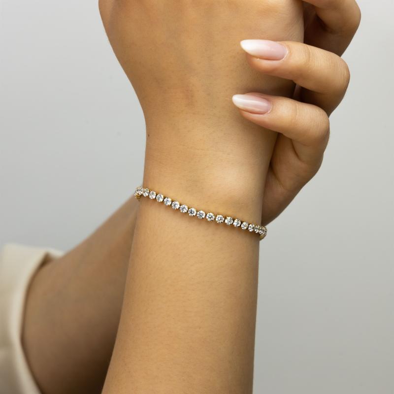 سوار صغير مرصع بالكامل بالأحجار (3 مم)