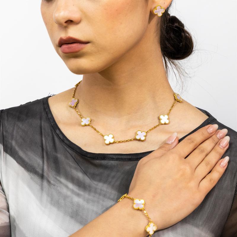 طقم VCA مكون من 10 زهور وردية