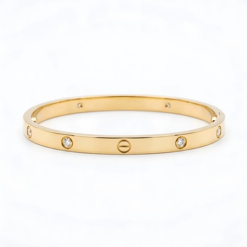 سوار حب بتصميم أحجار متناوبة نحيف بمقاس 4 مم