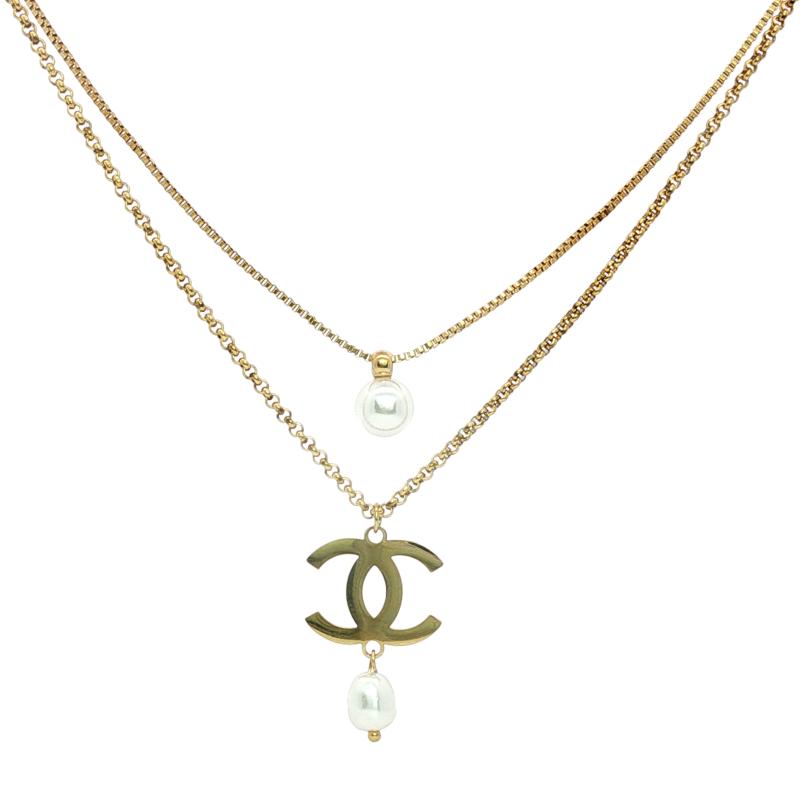 عقد شعار ولآلئ بسلسلتين مختلفتين