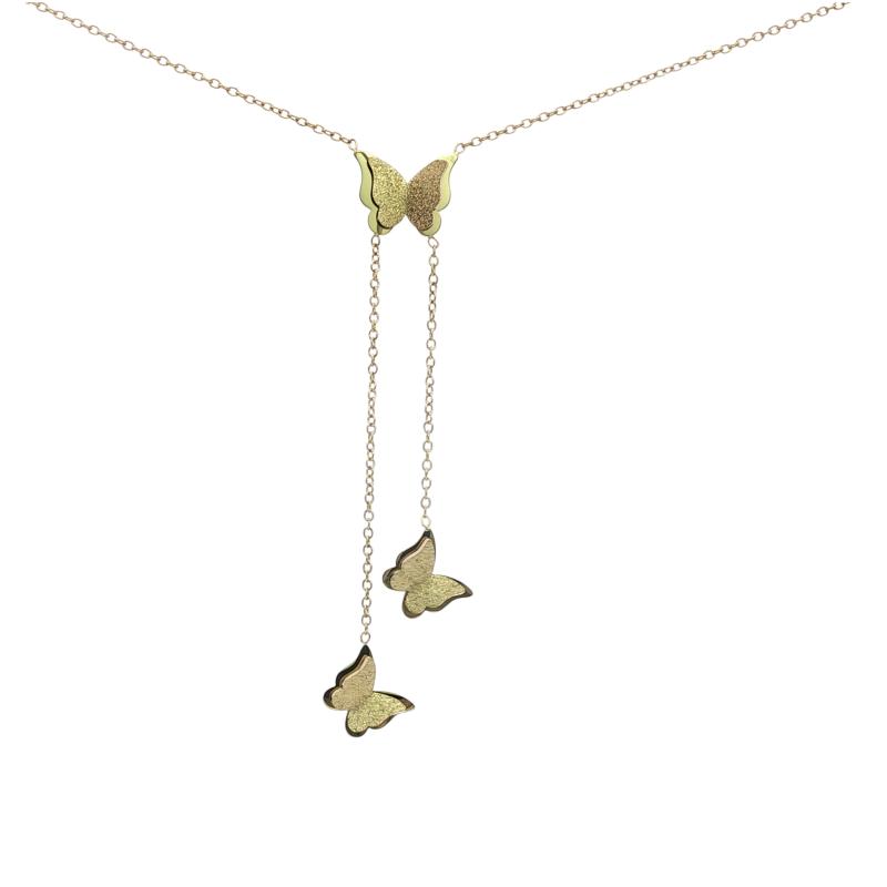 قلادة فراشات ثلاثية الأبعاد