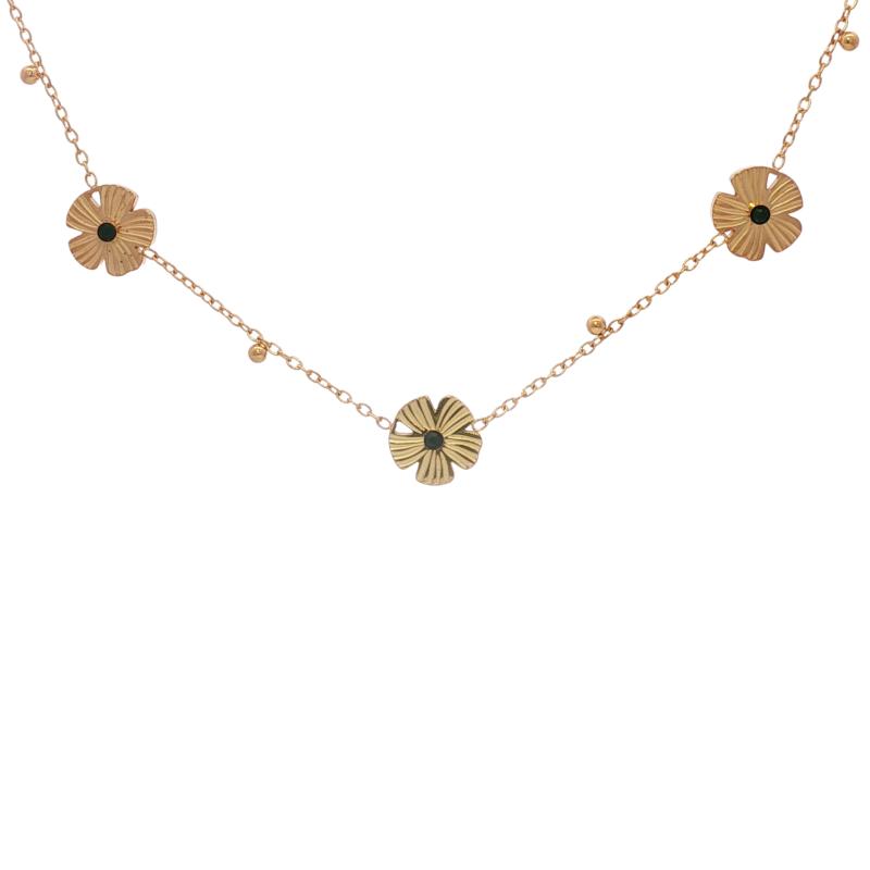 قلادة زهرة متفتحة مخططة