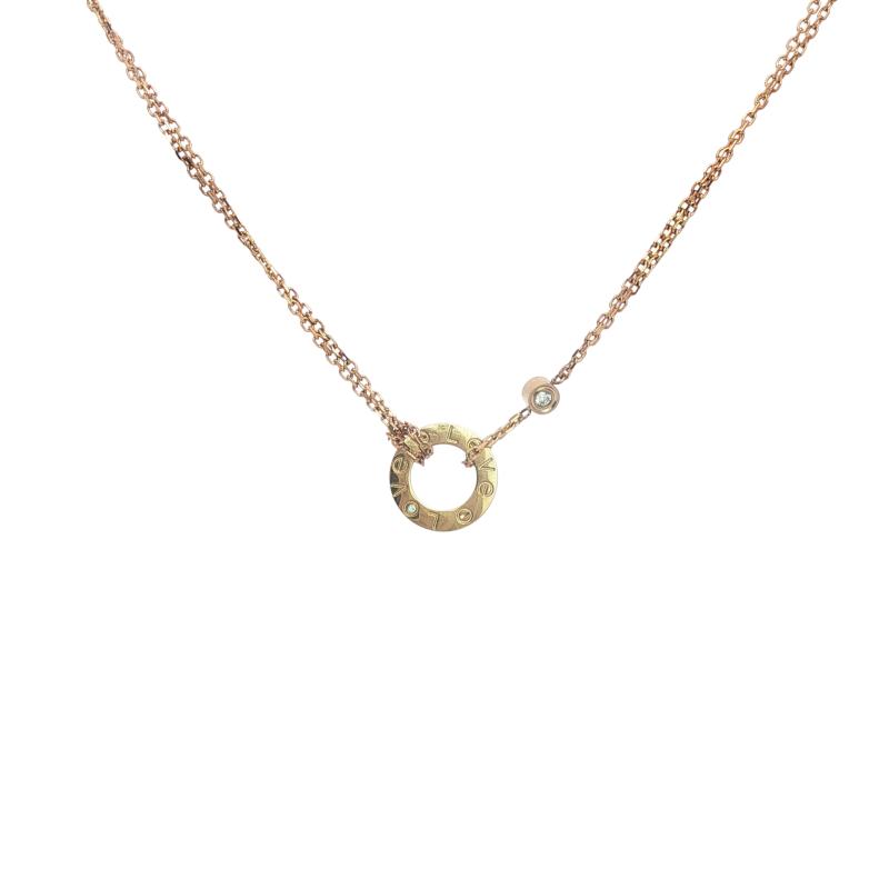 قلادة حب متوسطة مع سلسلات