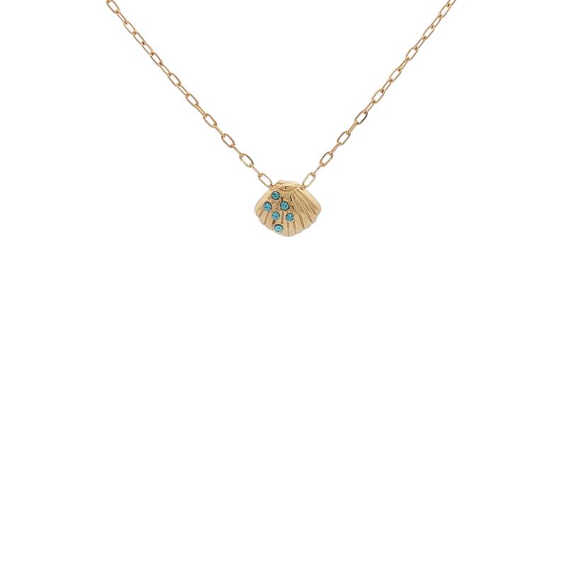 قلادة بقلادة صدفة بستة أحجار